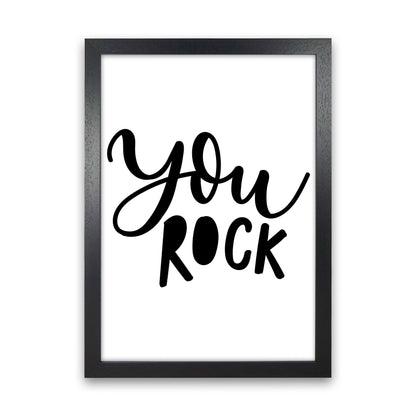 You Rock Modern Print Black Grain