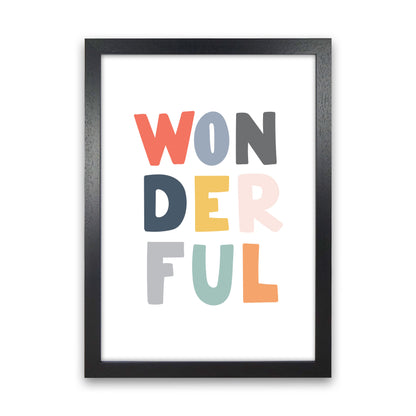 Wonderful Colour Framed Nursey Wall Art Print Black Grain