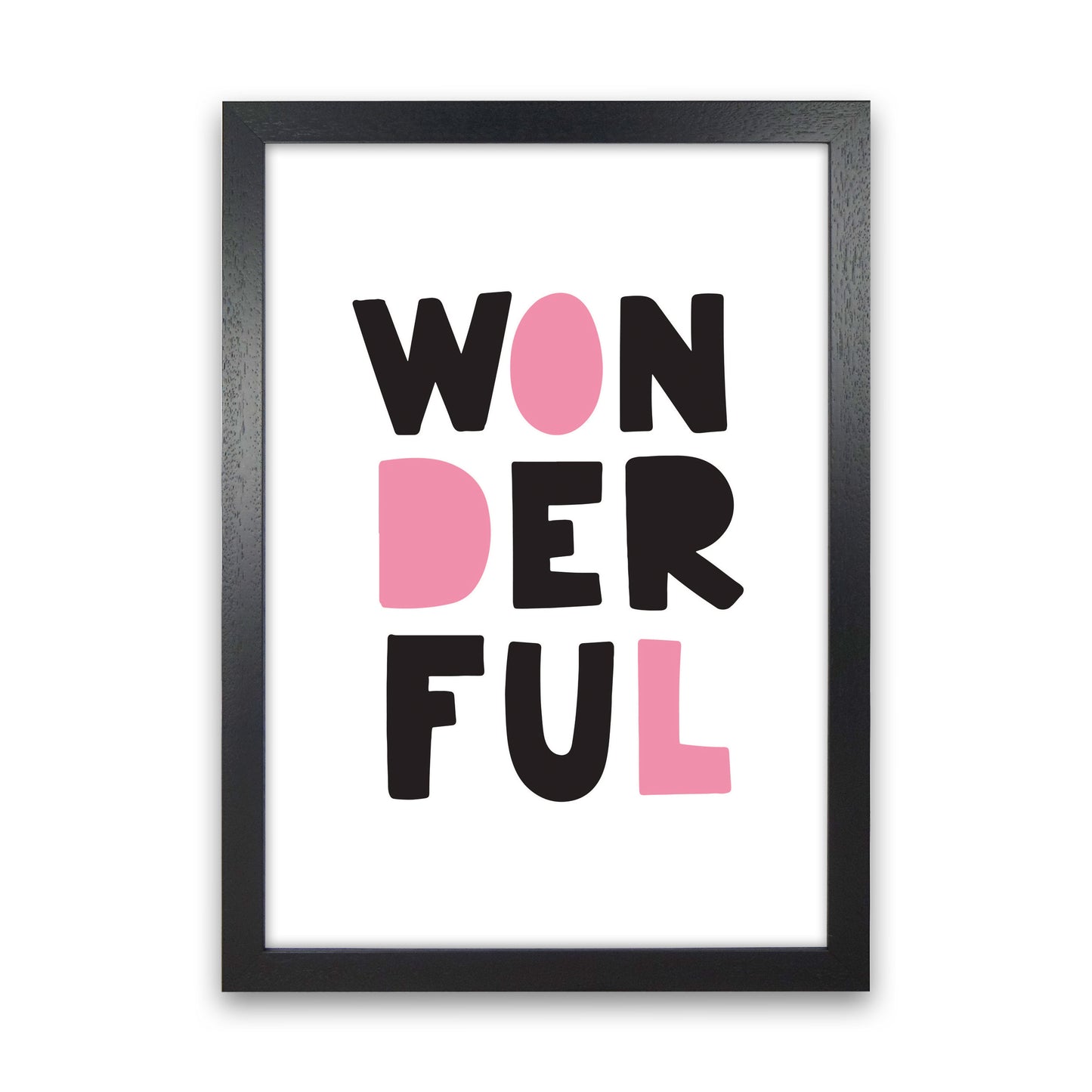 Wonderful Black And Pink Framed Nursey Wall Art Print Black Grain