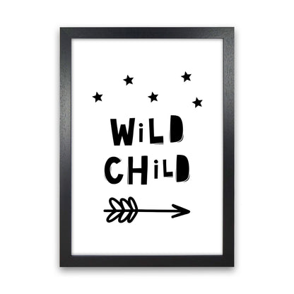 Wild Child Scandi Modern Print Black Grain