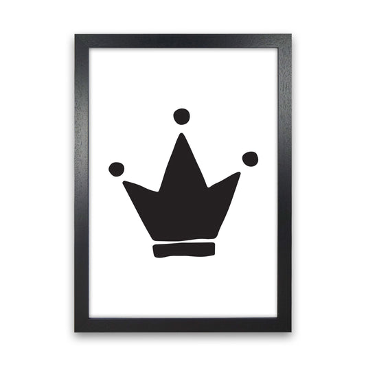 Black Crown Modern Print Black Grain