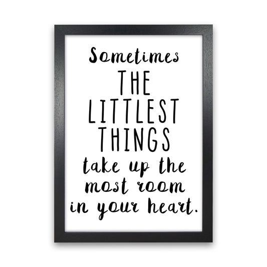 The Littlest Things Black Modern Print Black Grain
