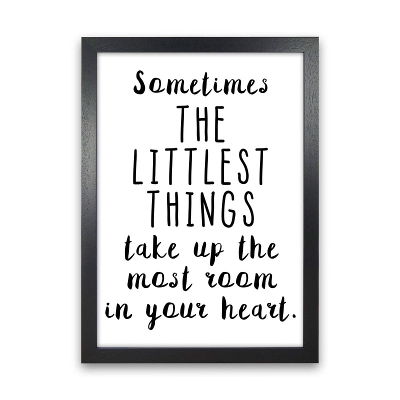 The Littlest Things Black Modern Print Black Grain