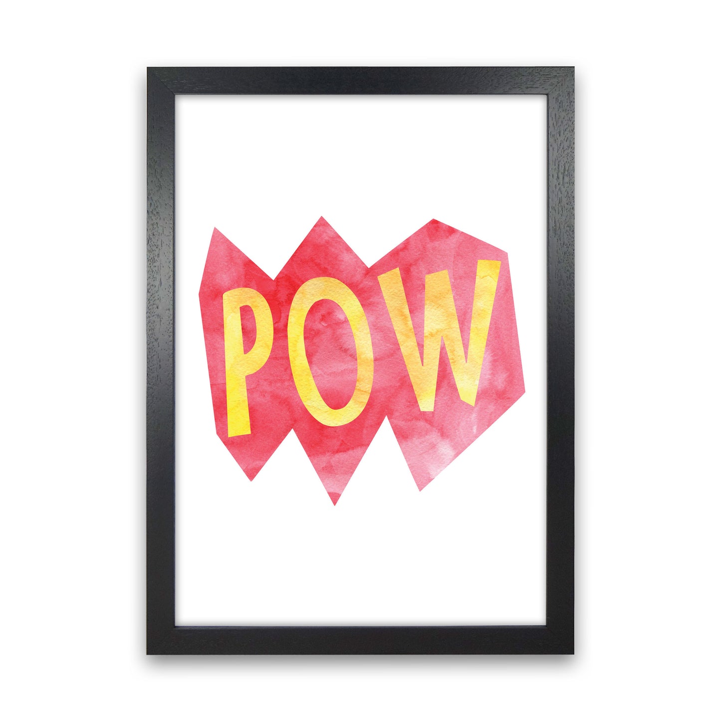 POW Watercolour Modern Print Black Grain