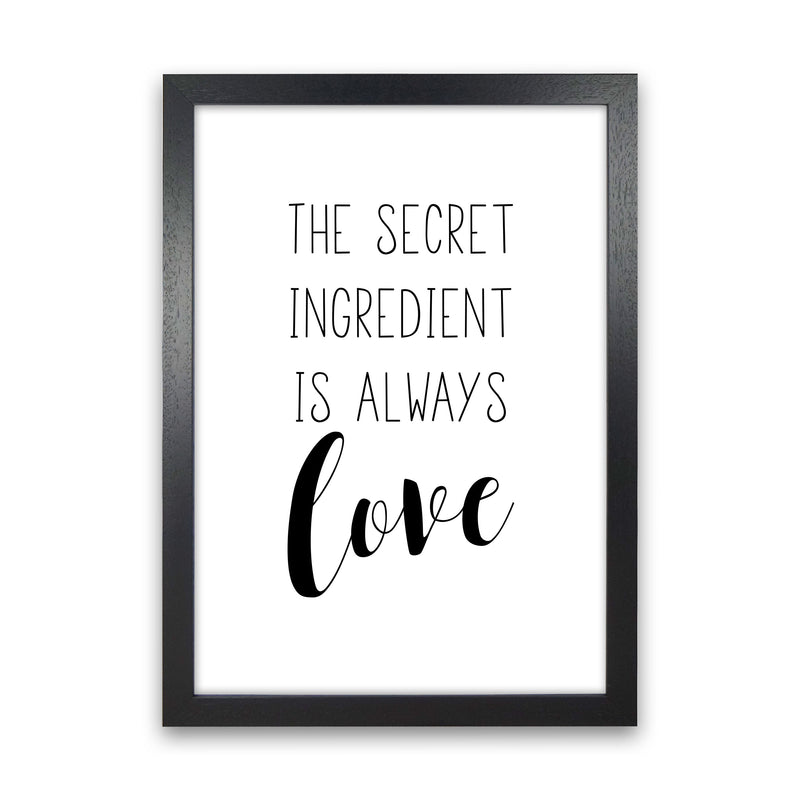 The Secret Ingredient Modern Print Black Grain