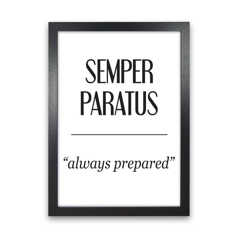 Semper Paratus Modern Print Black Grain