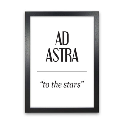 Ad Astra Framed Typography Wall Art Print Black Grain