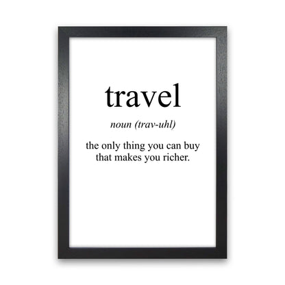 Travel Modern Print Black Grain