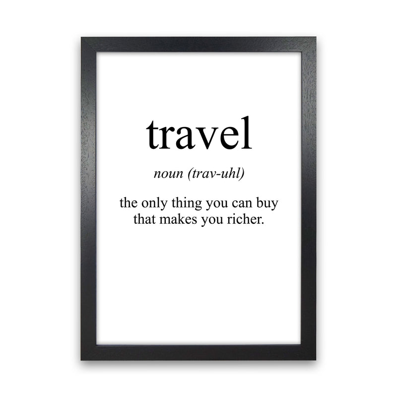 Travel Modern Print Black Grain