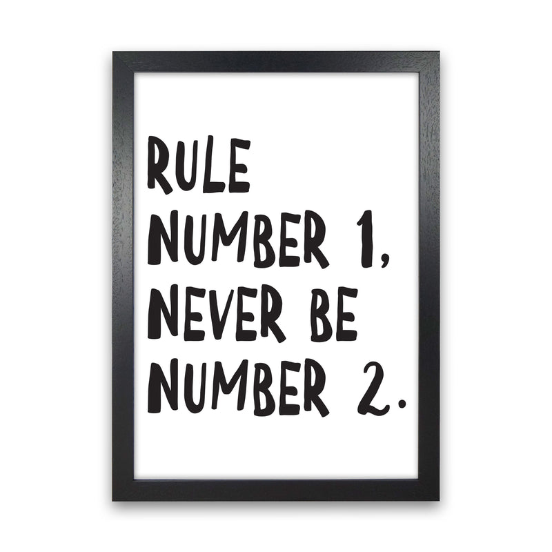 Rule Number One Modern Print Black Grain