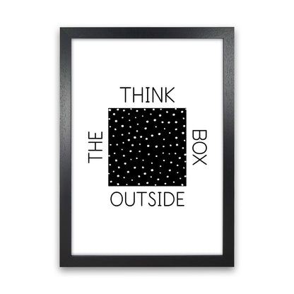 Think Outside The Box Modern Print Black Grain