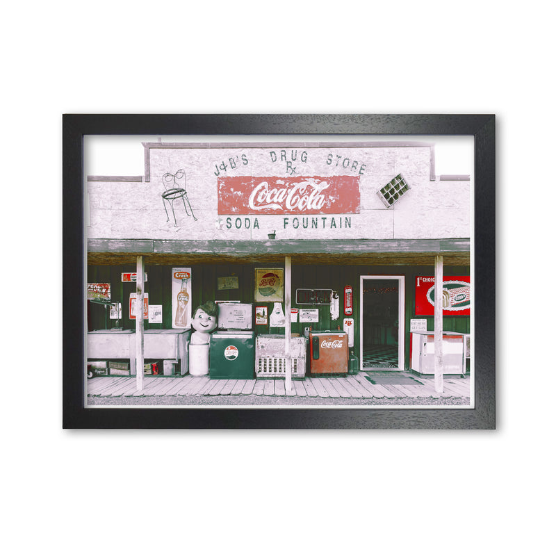 Coca Cola Shop Modern Print Black Grain