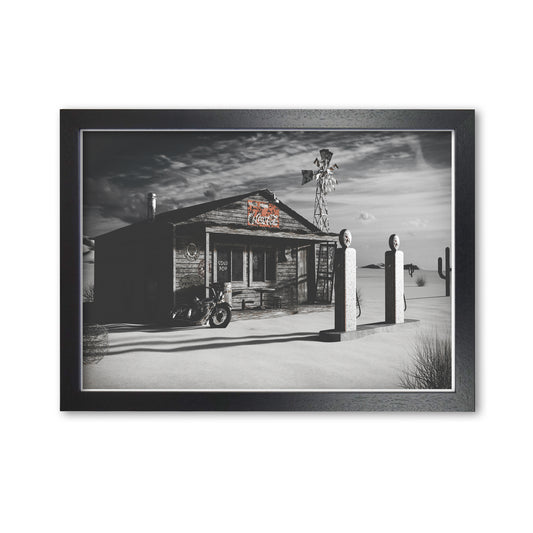 Texas Store Coca Cola Modern Print Black Grain