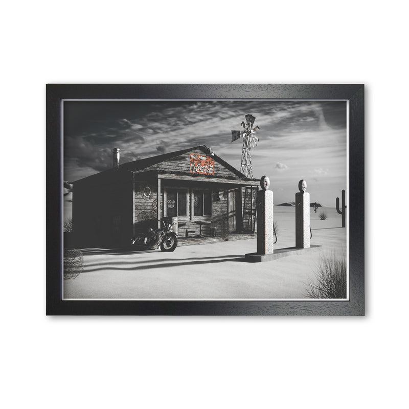 Texas Store Coca Cola Modern Print Black Grain