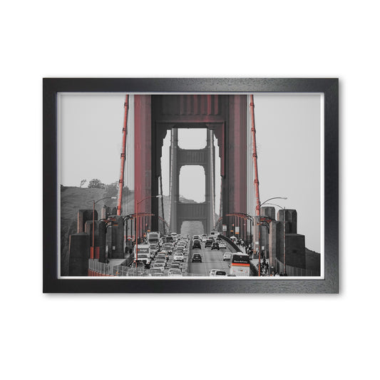 Golden Gate Bridge Modern Print Black Grain