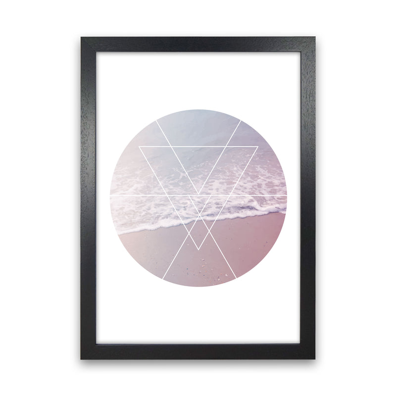 Pink And Blue Abstract Tide Modern Print Black Grain