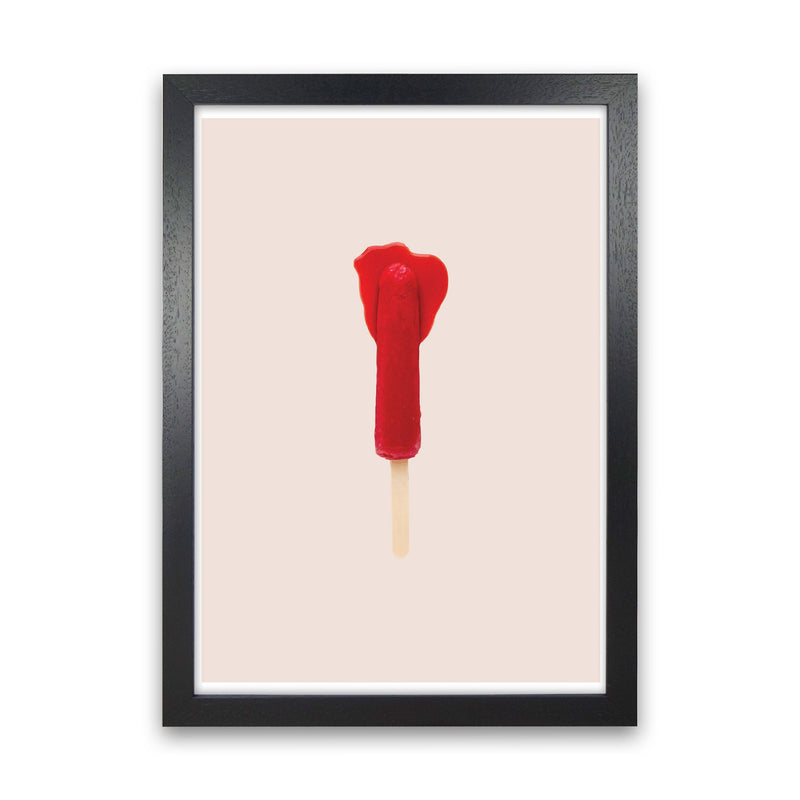 Red Icepop Modern Print Black Grain