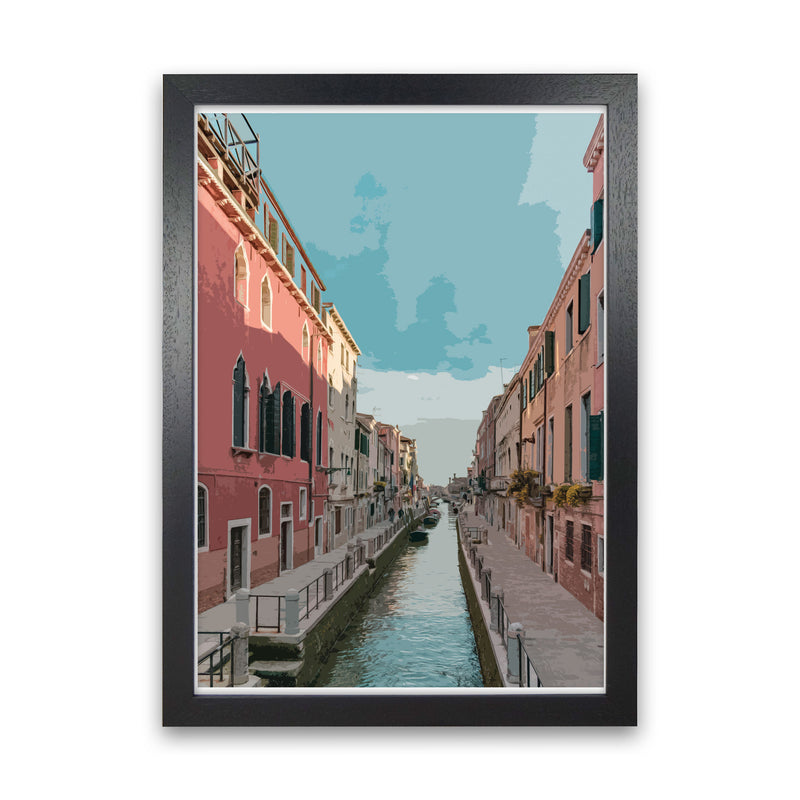 Venice Portrait 2 Modern Print Black Grain