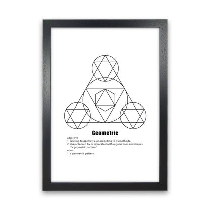 Geometric Meaning 1 Modern Print Black Grain