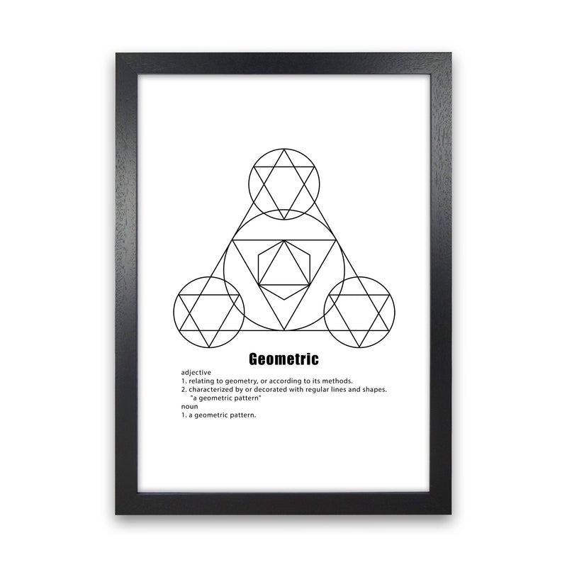 Geometric Meaning 1 Modern Print Black Grain