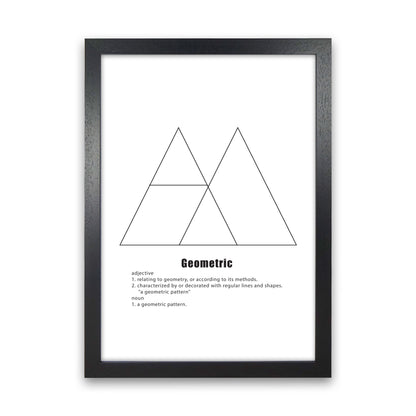 Geometric Meaning 2 Modern Print Black Grain