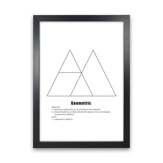 Geometric Meaning 2 Modern Print Black Grain