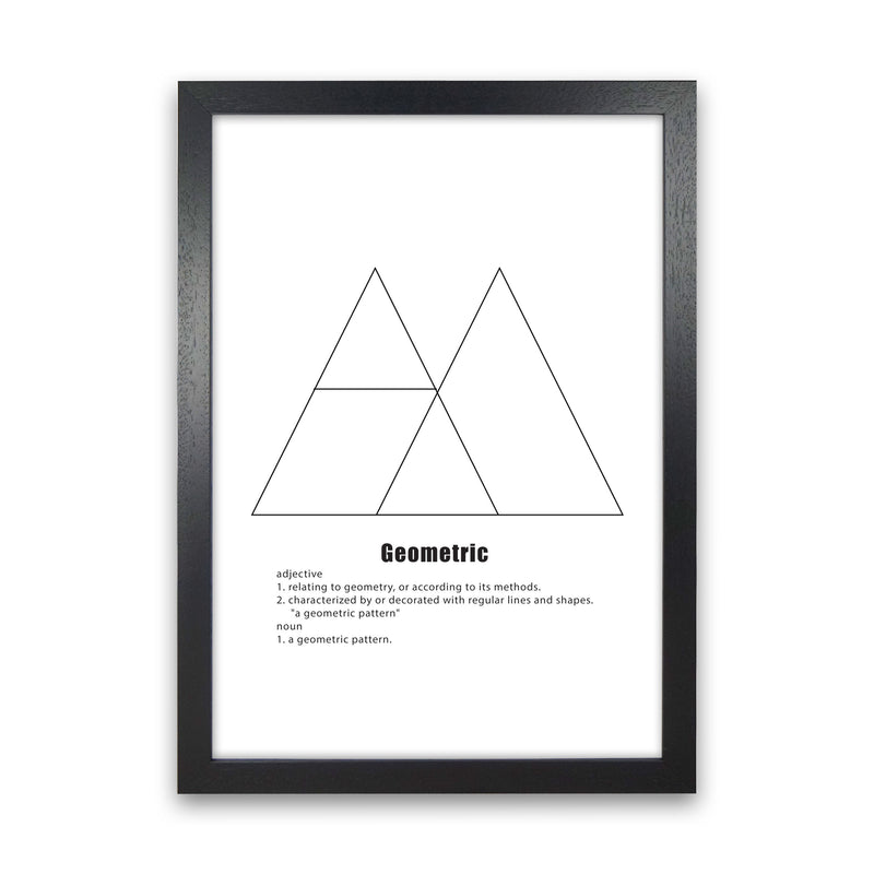 Geometric Meaning 2 Modern Print Black Grain