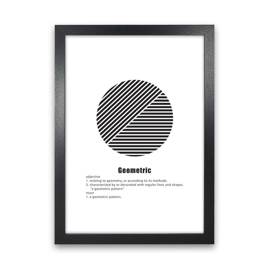Geometric Meaning 3 Modern Print Black Grain