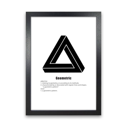 Geometric Meaning 4 Modern Print Black Grain