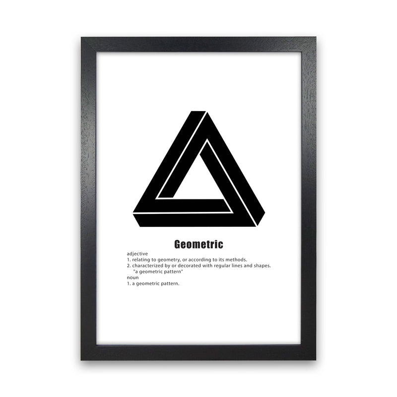 Geometric Meaning 4 Modern Print Black Grain