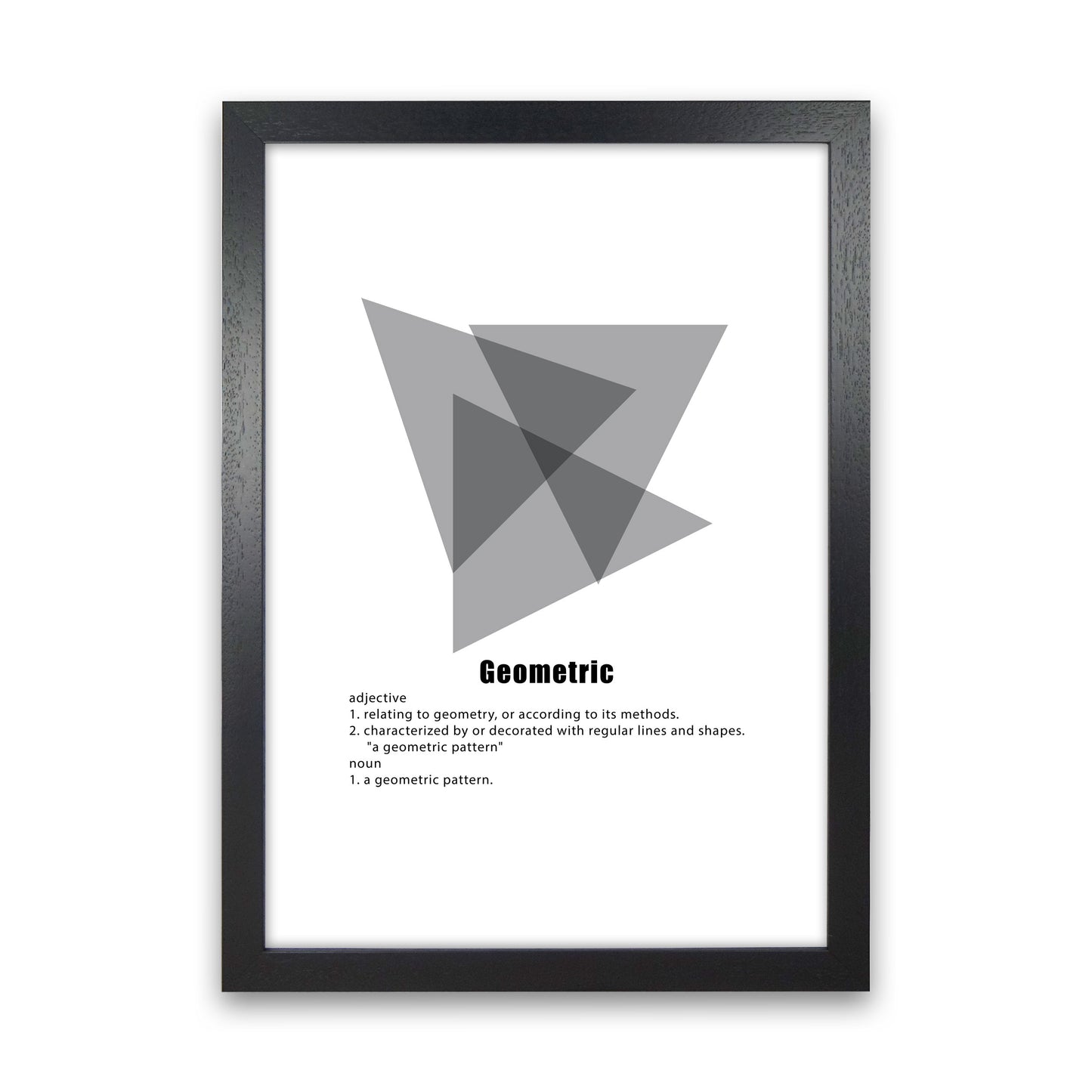 Geometric Meaning 5 Modern Print Black Grain