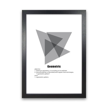 Geometric Meaning 5 Modern Print Black Grain