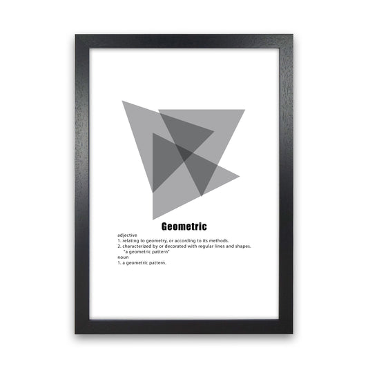 Geometric Meaning 5 Modern Print Black Grain