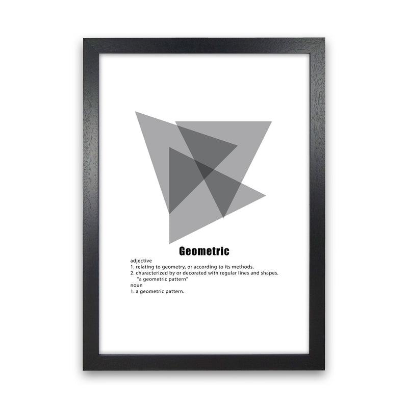 Geometric Meaning 5 Modern Print Black Grain