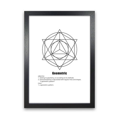 Geometric Meaning 6 Modern Print Black Grain
