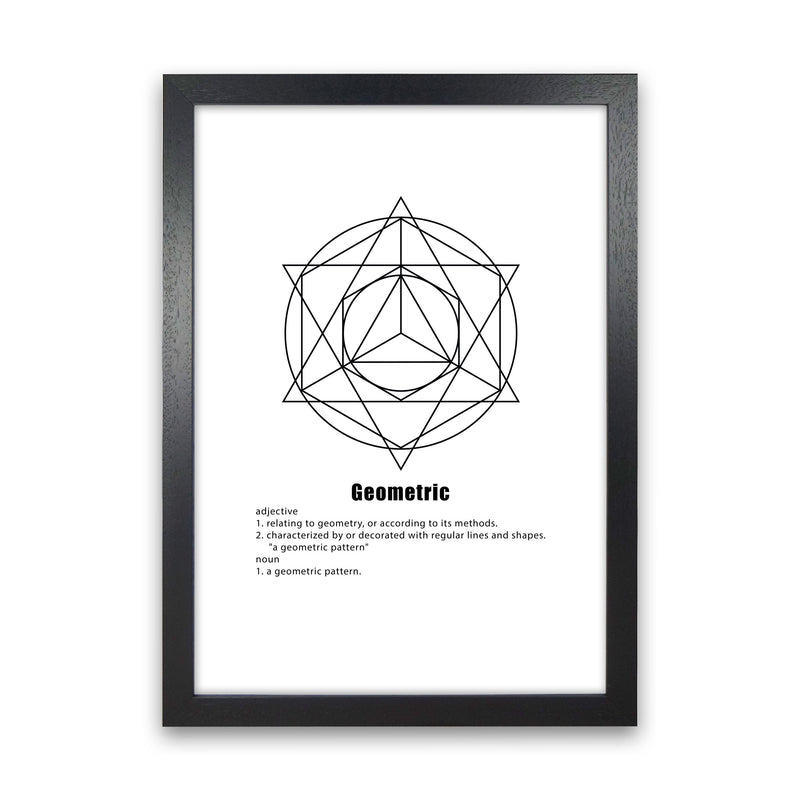 Geometric Meaning 6 Modern Print Black Grain