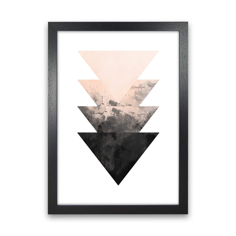 Nude And Black Watercolour 4 Art Print by Pixy Paper Black Grain