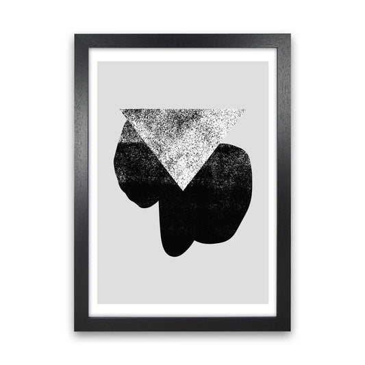 Graffiti Black And Grey Triangle  Art Print by Pixy Paper Black Grain