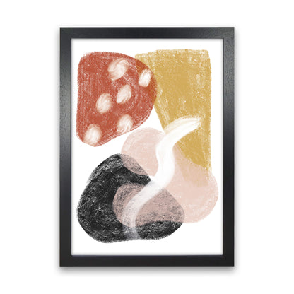 Dalia Chalk Mix Match Shapes  Art Print by Pixy Paper Black Grain
