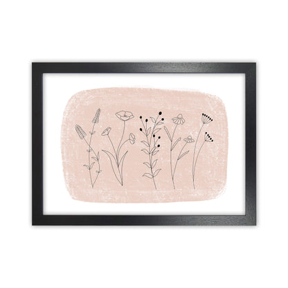 Dalia Chalk Landscape Floral  Art Print by Pixy Paper Black Grain
