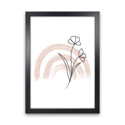 Dalia Chalk Pink Rainbow  Art Print by Pixy Paper Black Grain