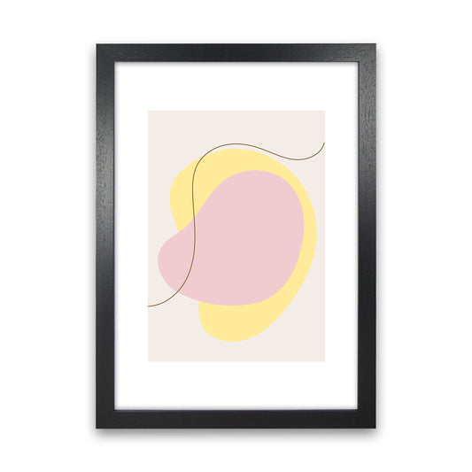 Mila Pink Abstract N22  Art Print by Pixy Paper Black Grain