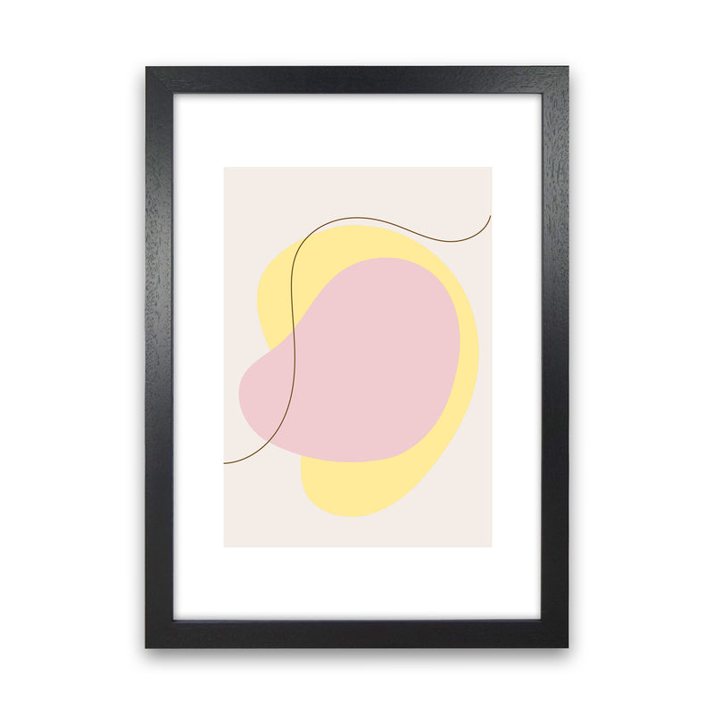 Mila Pink Abstract N22  Art Print by Pixy Paper Black Grain