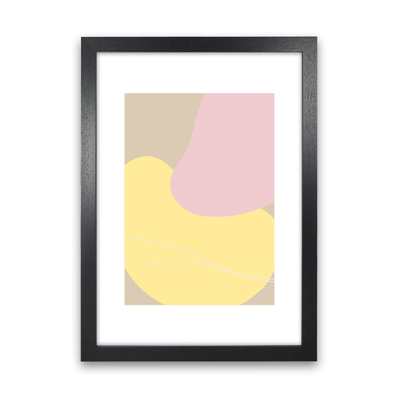 Mila Pink Abstract N20  Art Print by Pixy Paper Black Grain