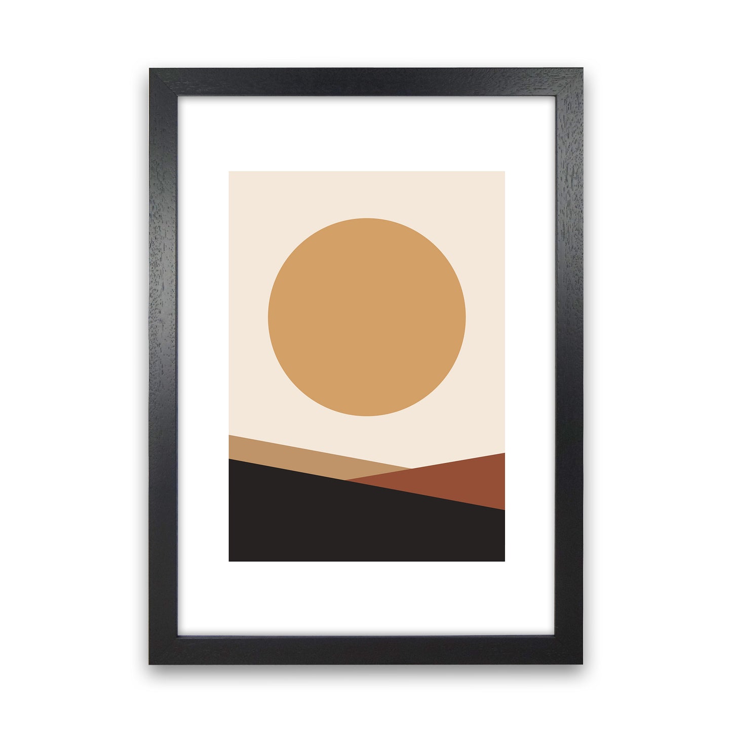 Mica Sand Big Sun N17  Art Print by Pixy Paper Black Grain