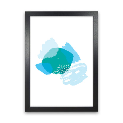 Mismatch Blue And Teal  Art Print by Pixy Paper Black Grain