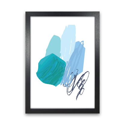 Blue Palette Drawings  Art Print by Pixy Paper Black Grain