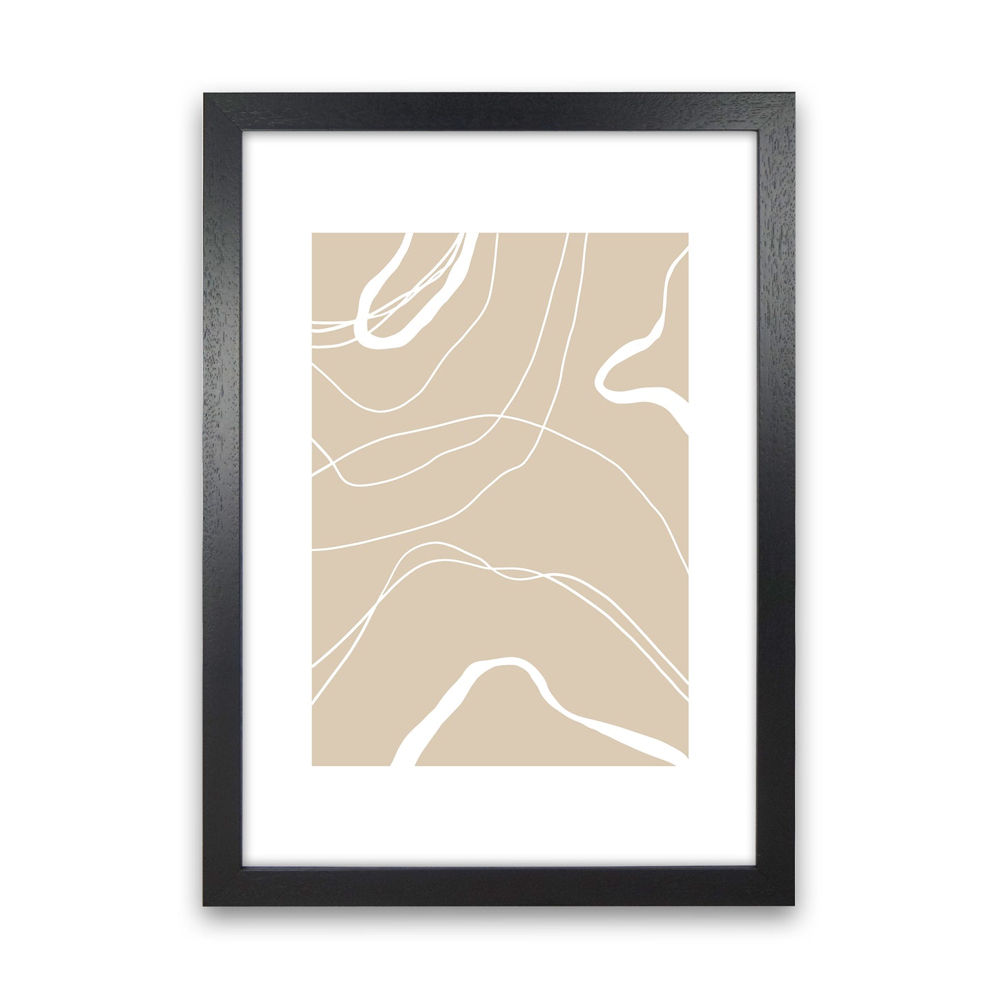 Mica Sand Swirls N24  Art Print by Pixy Paper Black Grain