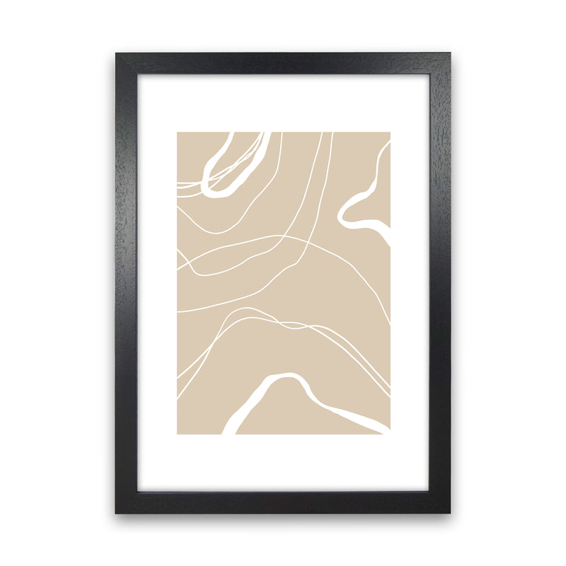 Mica Sand Swirls N24  Art Print by Pixy Paper Black Grain