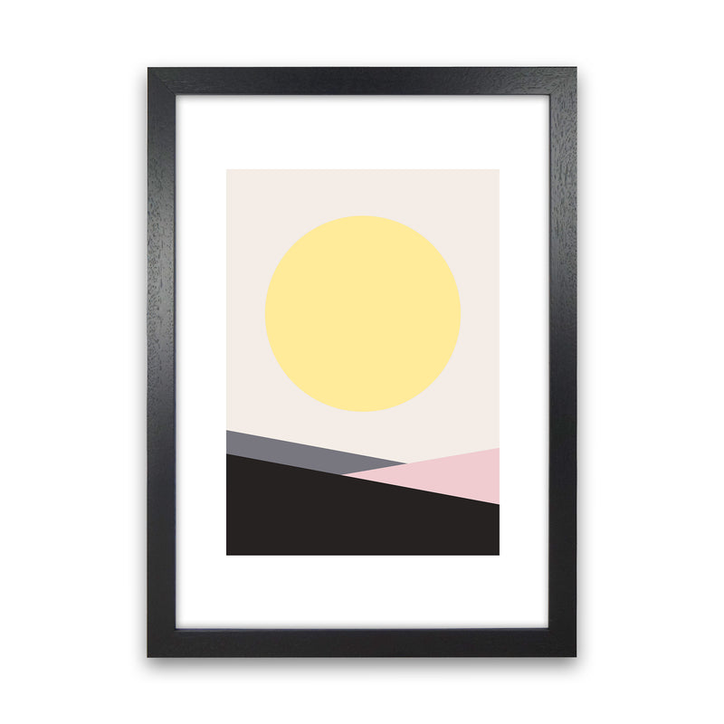 Mila Pink Big Sun N7  Art Print by Pixy Paper Black Grain